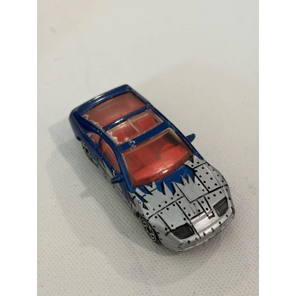 Matchbox Superfast #61 Blue Nissan 300ZX Diecast Car 1:64 Silver Metal Print